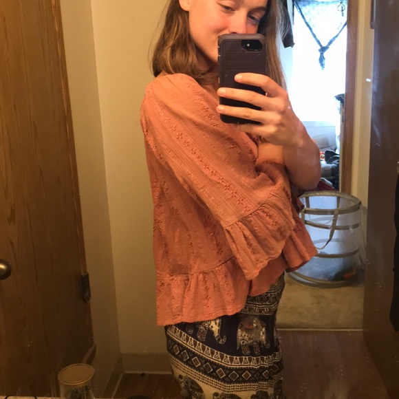 Zara Peasant Embroidered Blouse - Picture 3 of 4